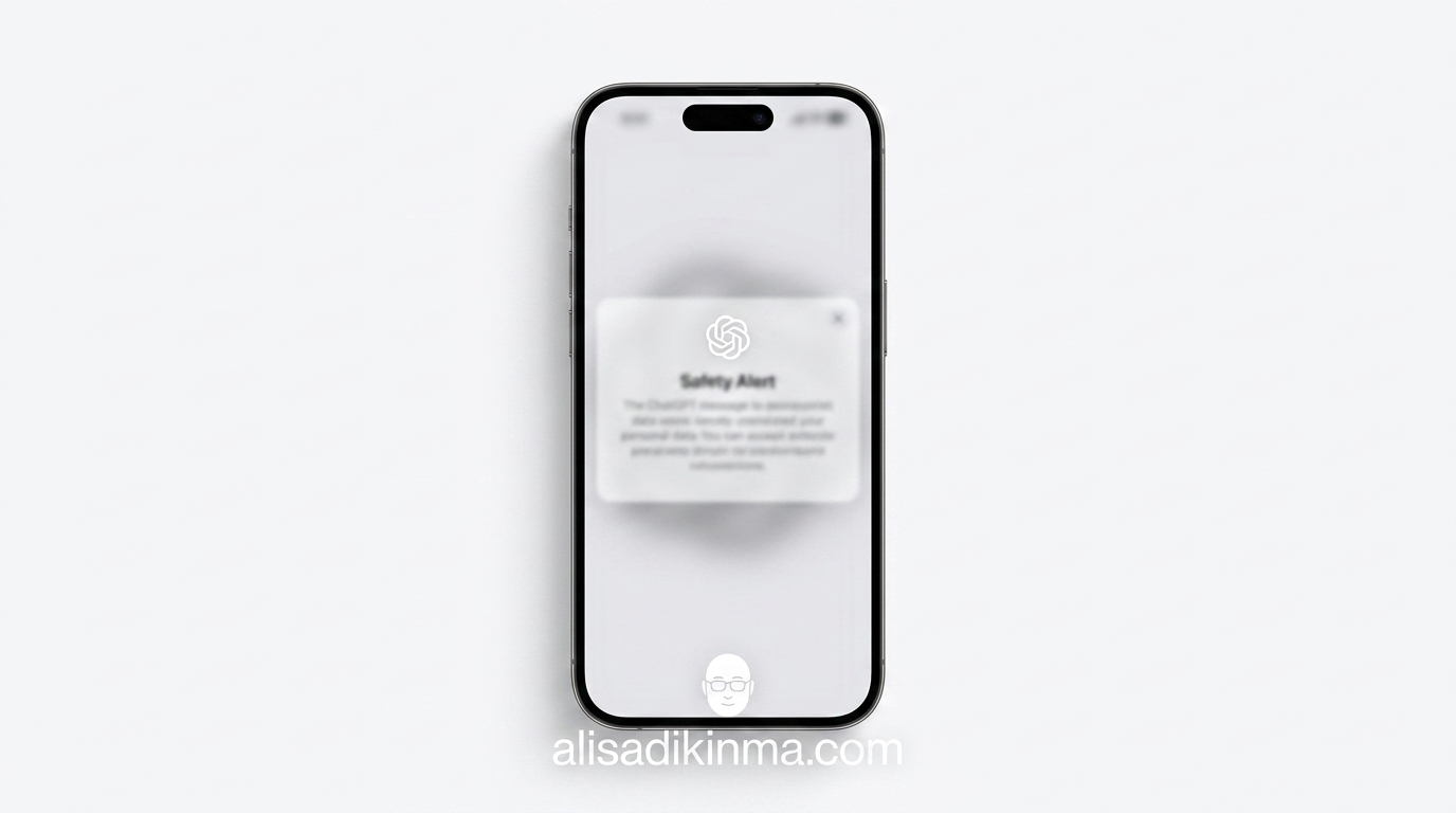 Clean editorial product mockup of a smartphone showing a safety notification alert interface — conveying the functional, reassuring nature of the Trusted Contact feature.