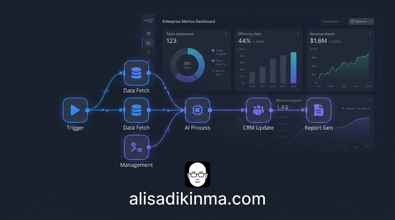 n8n workflow automation canvas with enterprise-scale animated node connections representing TELUS, Zapier, eSentire results