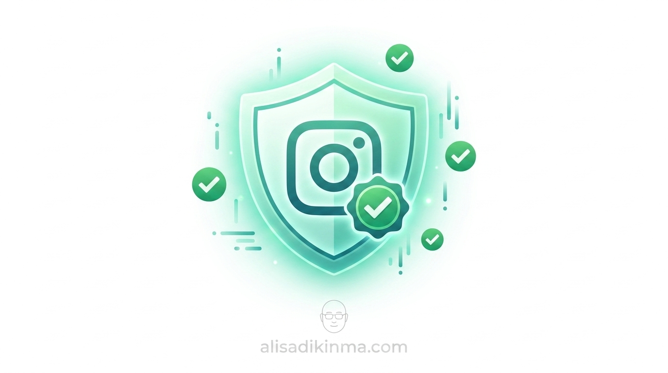 Shield safety badge representing Meta-compliant Instagram automation guardrails